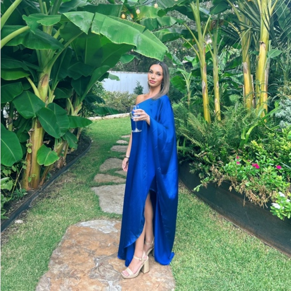 BHLDN Kaftan Maxi Satin Dress